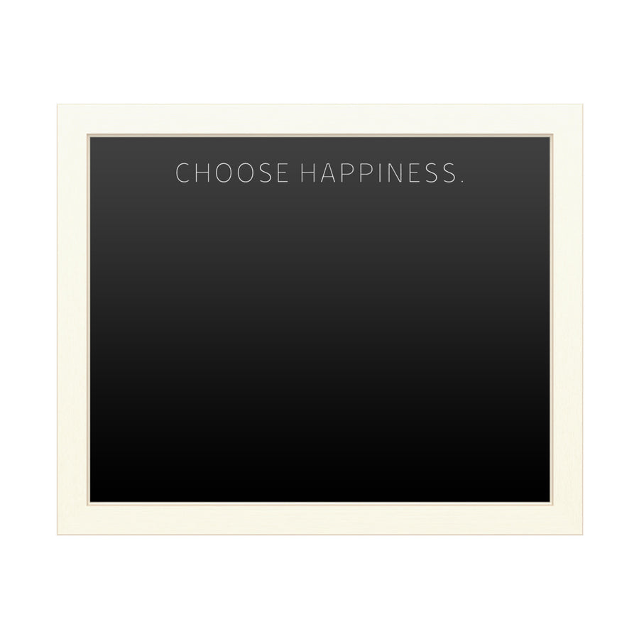 16 x 20 Chalk Board with Printed Artwork - Choose Happiness White Board - Ready to Hang Chalkboard Image 1