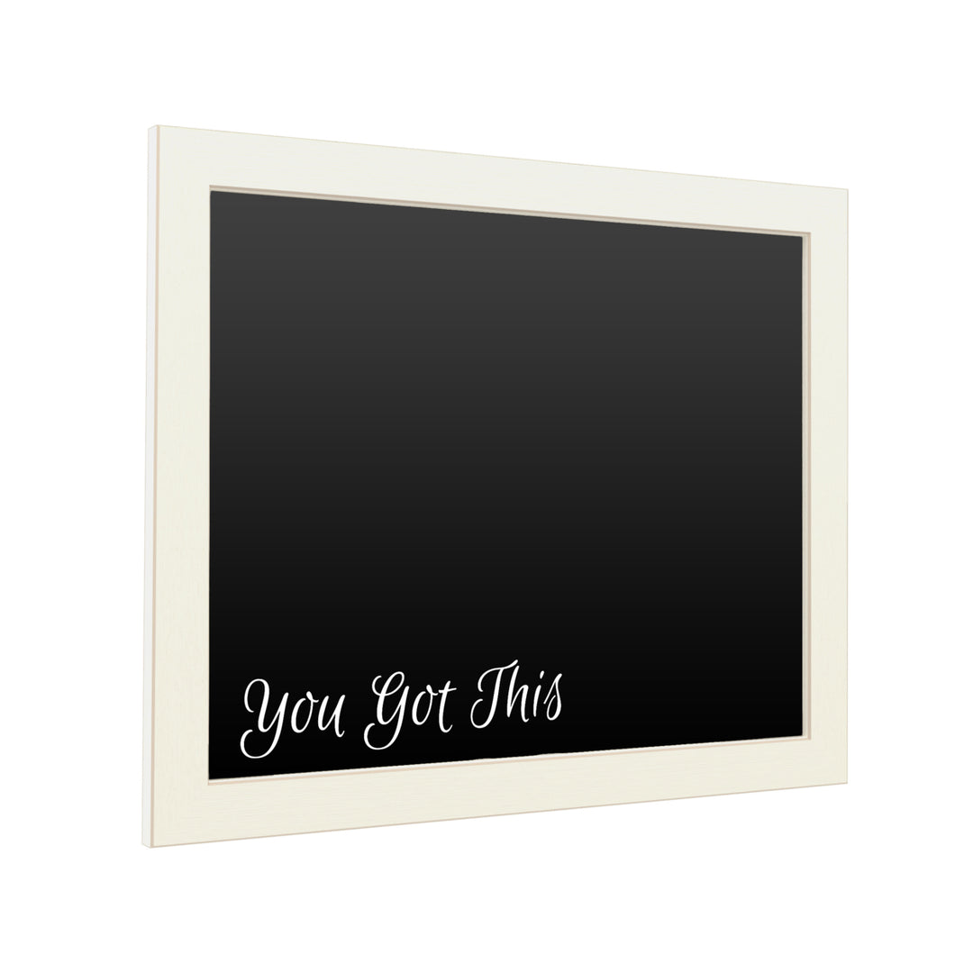 16 x 20 Chalk Board with Printed Artwork - You Got This White Board - Ready to Hang Chalkboard Image 2