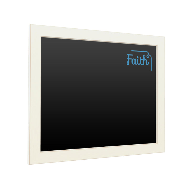 16 x 20 Chalk Board with Printed Artwork - Faith Script 2 White Board - Ready to Hang Chalkboard Image 2