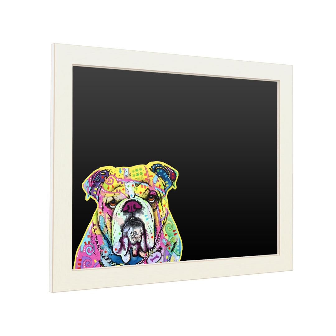 16 x 20 Chalk Board with Printed Artwork - Dean Russo The Bulldog White Board - Ready to Hang Chalkboard Image 2