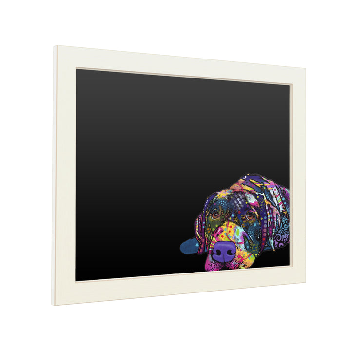 16 x 20 Chalk Board with Printed Artwork - Dean Russo Savvy Labrador White Board - Ready to Hang Chalkboard Image 2