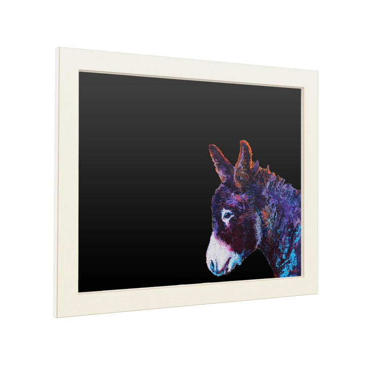 16 x 20 Chalk Board with Printed Artwork - Marion Rose Donkey Sparky White Board - Ready to Hang Chalkboard Image 2
