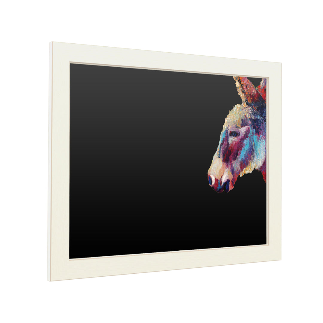16 x 20 Chalk Board with Printed Artwork - Marion Rose Burro II 1 White Board - Ready to Hang Chalkboard Image 2