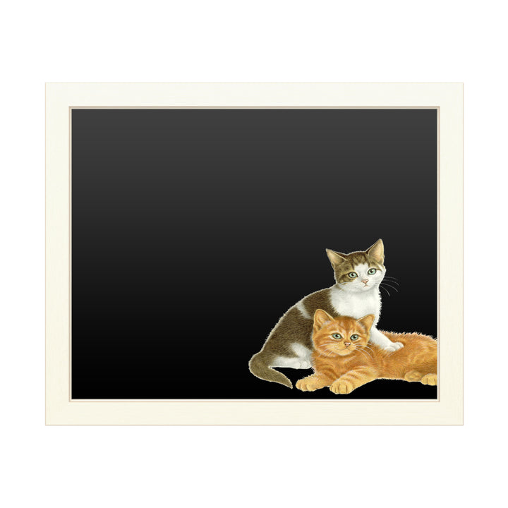 16 x 20 Chalk Board with Printed Artwork - Francien Van Westering Two Friends White Board - Ready to Hang Chalkboard Image 1
