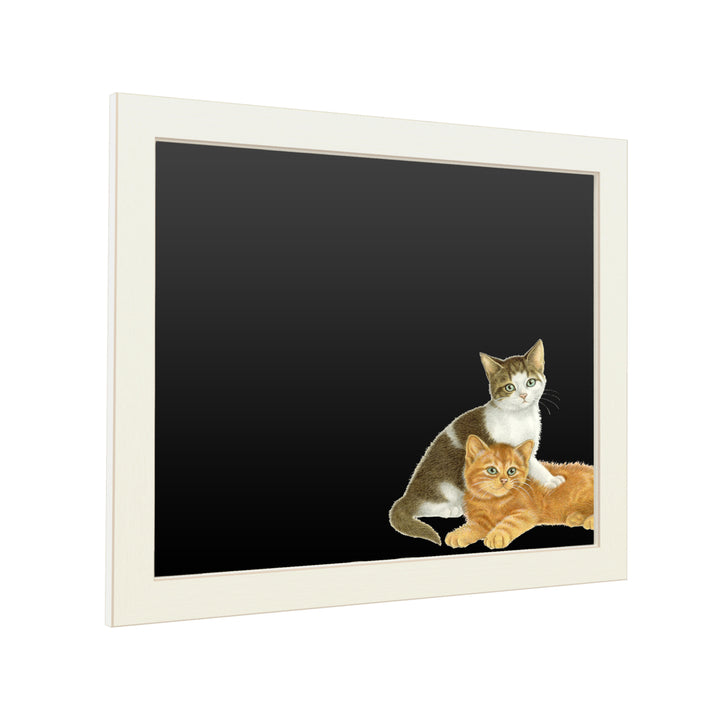 16 x 20 Chalk Board with Printed Artwork - Francien Van Westering Two Friends White Board - Ready to Hang Chalkboard Image 2