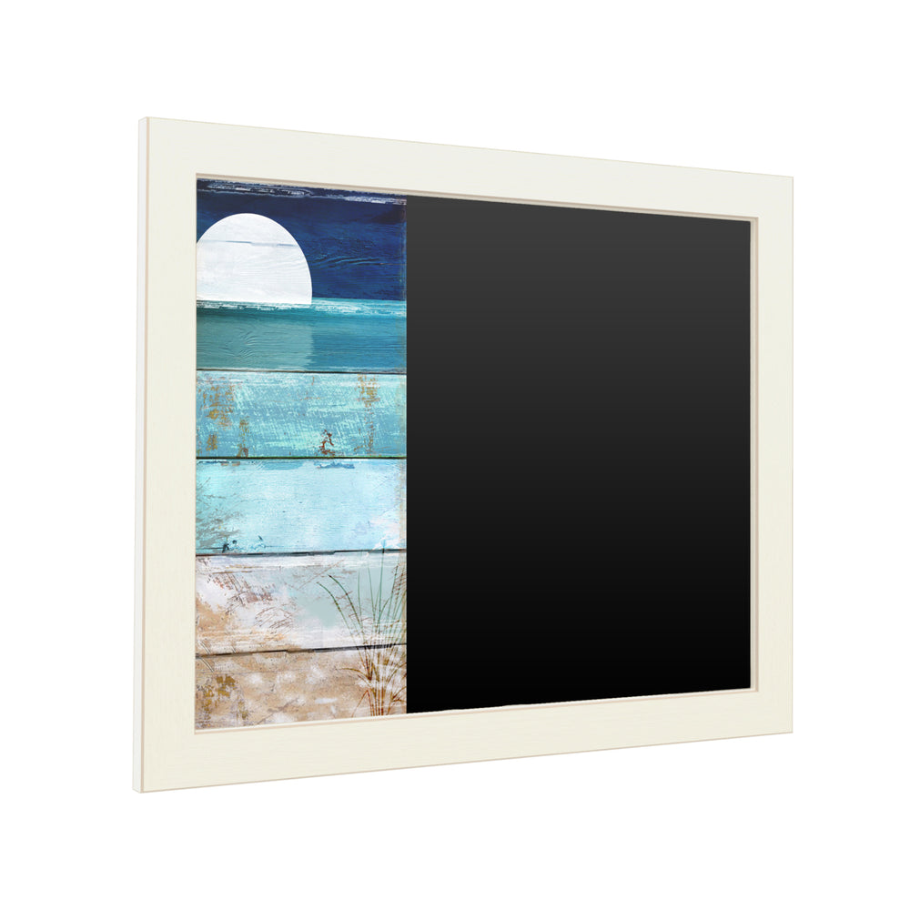 16 x 20 Chalk Board with Printed Artwork - Color Bakery Beach Moonrise I White Board - Ready to Hang Chalkboard Image 2