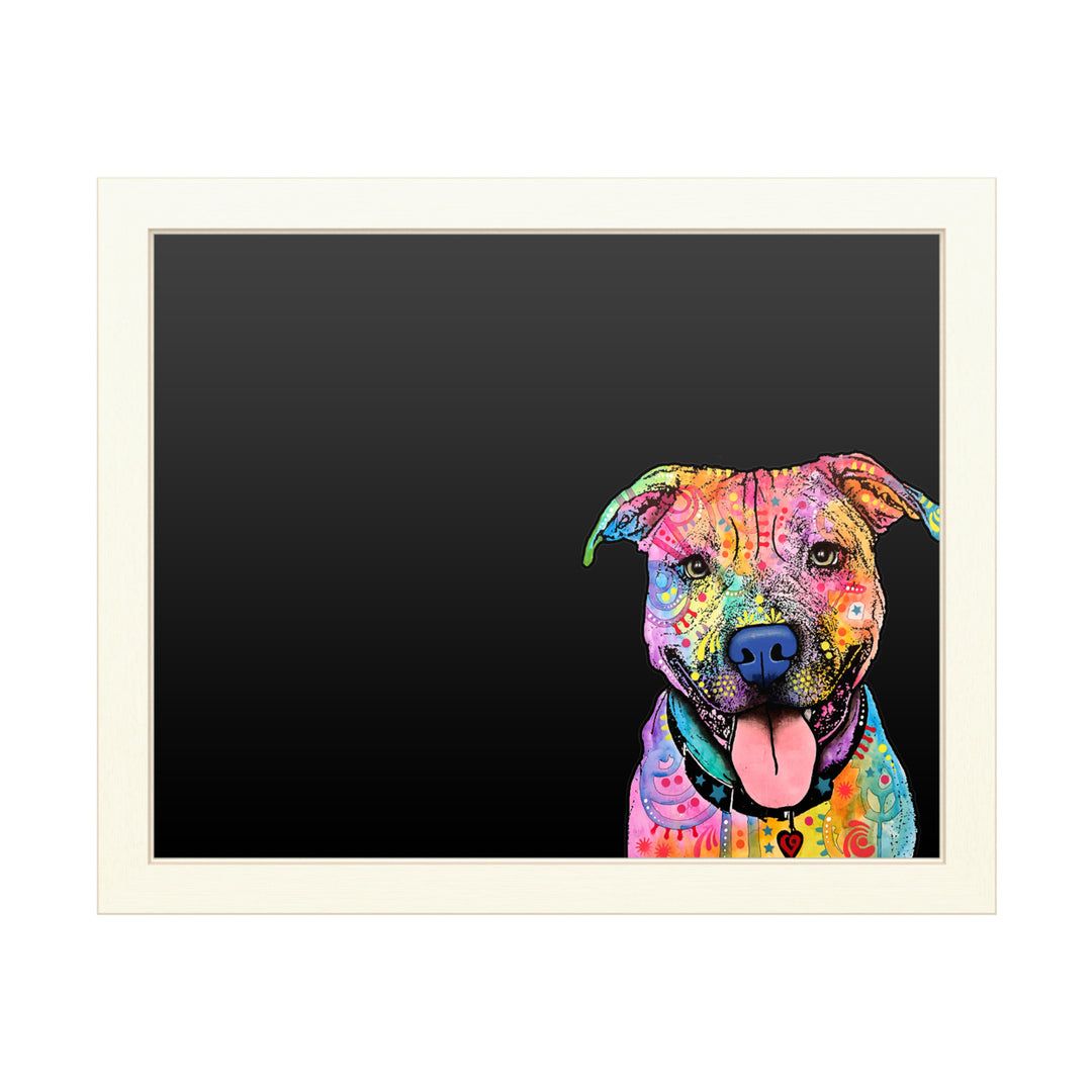 16 x 20 Chalk Board with Printed Artwork - Dean Russo Best Dog White Board - Ready to Hang Chalkboard Image 1