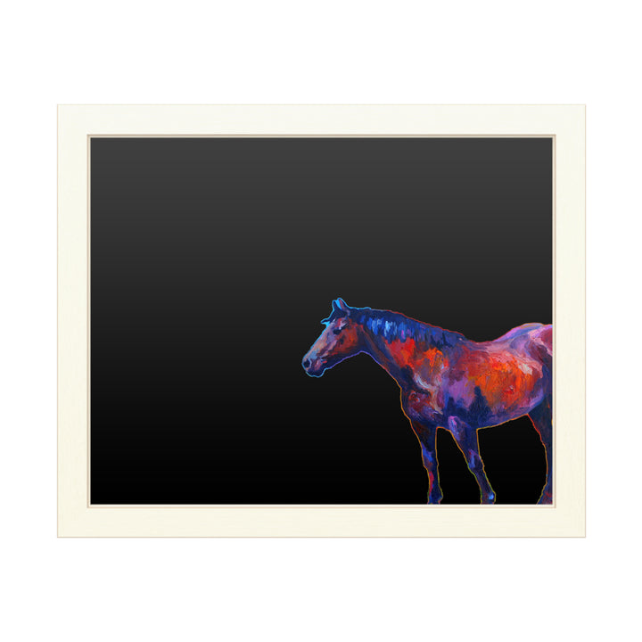 16 x 20 Chalk Board with Printed Artwork - Marion Rose Bay Mare I White Board - Ready to Hang Chalkboard Image 1