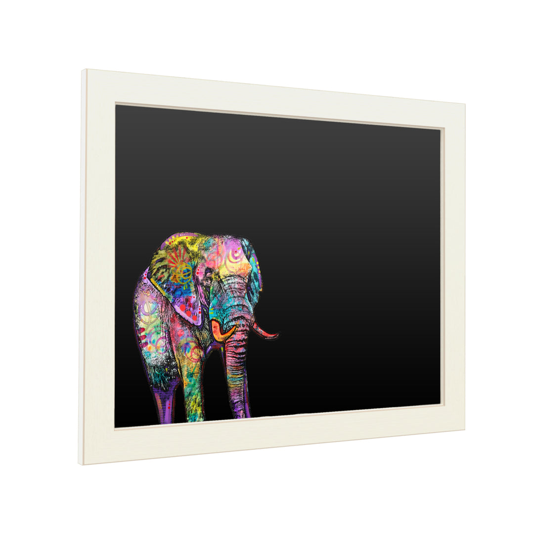 16 x 20 Chalk Board with Printed Artwork - Dean Russo Elephant White Board - Ready to Hang Chalkboard Image 2