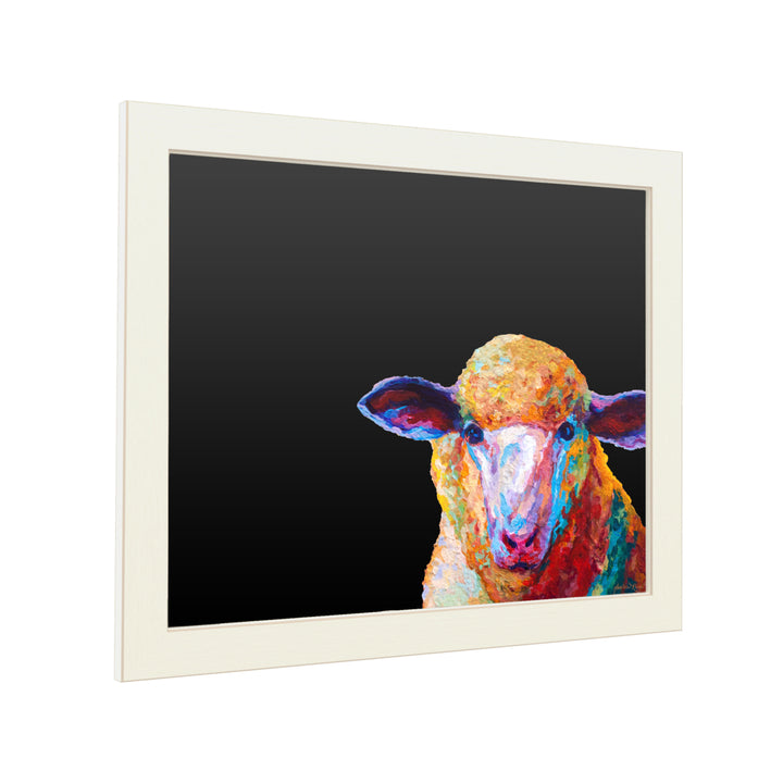 16 x 20 Chalk Board with Printed Artwork - Marion Rose Dorset Ewe White Board - Ready to Hang Chalkboard Image 2