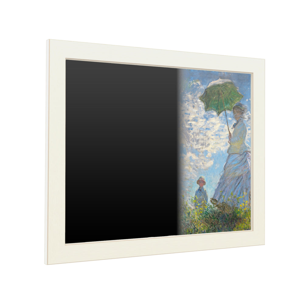 16 x 20 Chalk Board with Printed Artwork - Claude Monet Woman With a Parasol 1875 White Board - Ready to Hang Chalkboard Image 2