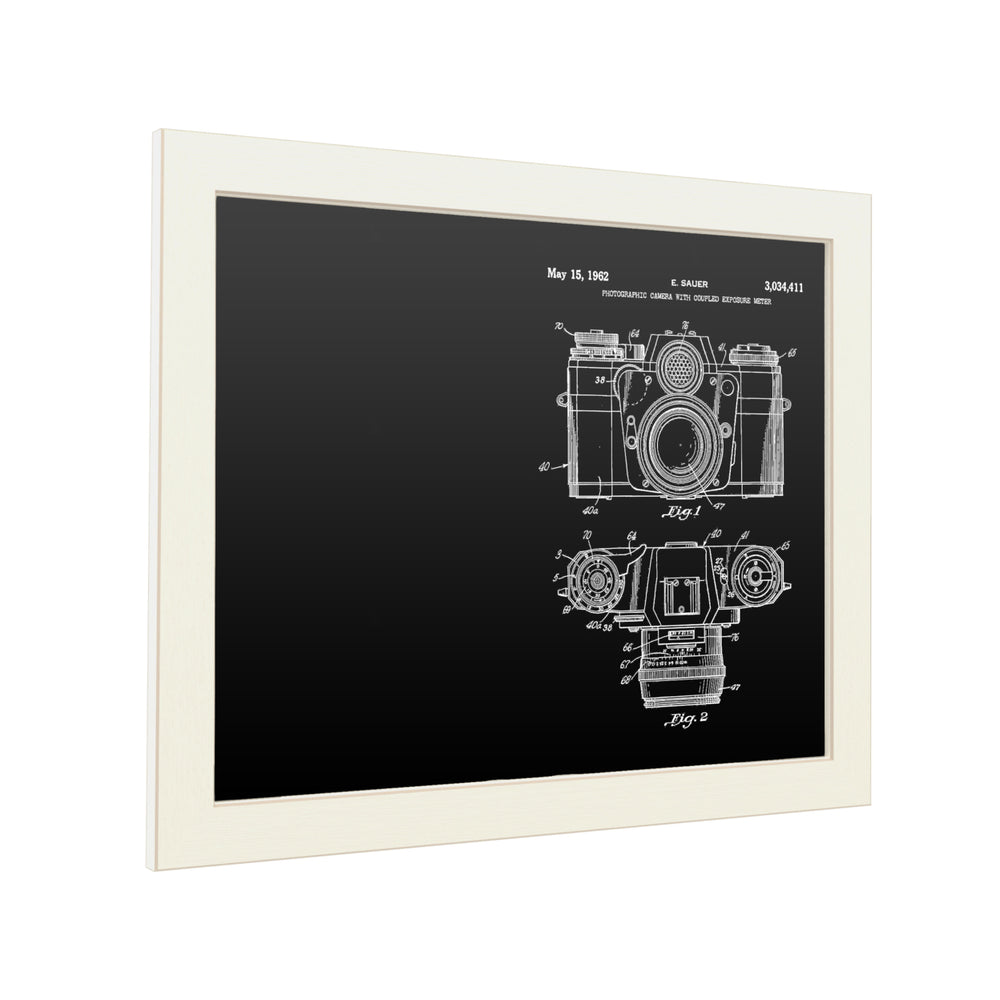 16 x 20 Chalk Board with Printed Artwork - Claire Doherty Photographic Camera Patent 1962 White Board - Ready to Hang Image 2