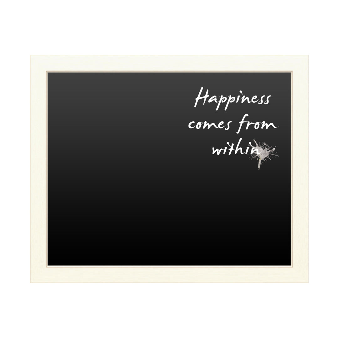 16 x 20 Chalk Board with Printed Artwork - Design Fabrikken Happiness Fabrikken White Board - Ready to Hang Chalkboard Image 1