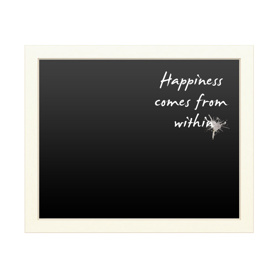 16 x 20 Chalk Board with Printed Artwork - Design Fabrikken Happiness Fabrikken White Board - Ready to Hang Chalkboard Image 1