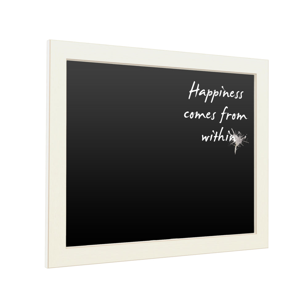 16 x 20 Chalk Board with Printed Artwork - Design Fabrikken Happiness Fabrikken White Board - Ready to Hang Chalkboard Image 2