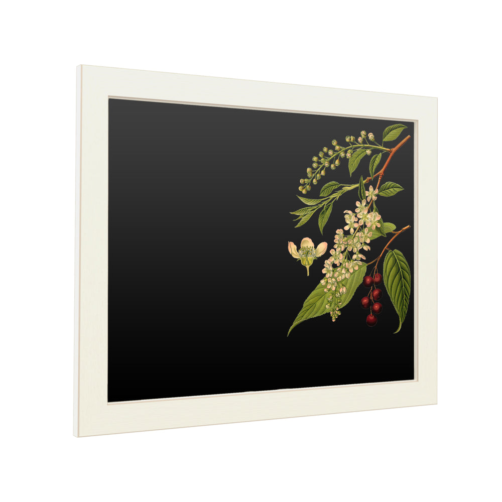 16 x 20 Chalk Board with Printed Artwork - Vision Studio Midnight Botanical Ii White Board - Ready to Hang Chalkboard Image 2