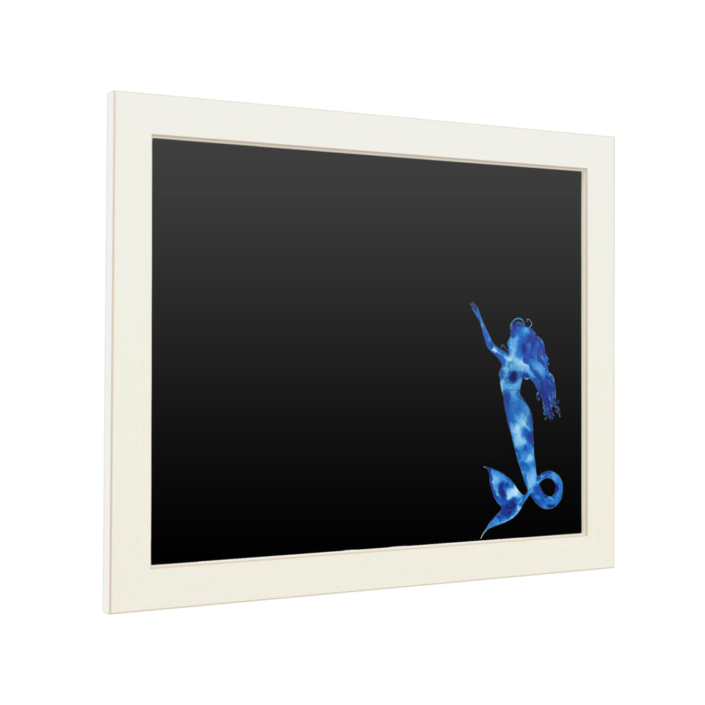 16 x 20 Chalk Board with Printed Artwork - Grace Popp Blue Sirena I White Board - Ready to Hang Chalkboard Image 2
