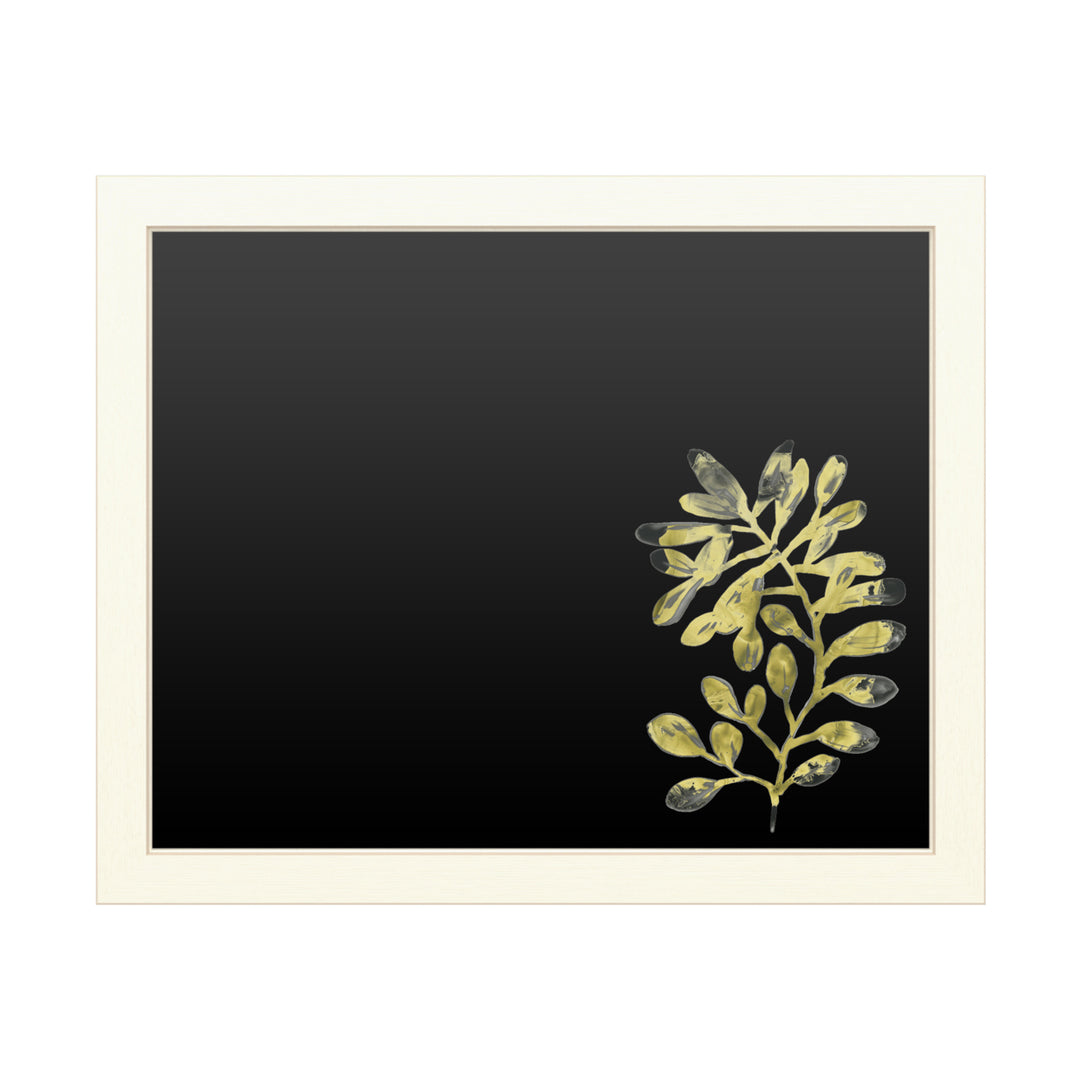 16 x 20 Chalk Board with Printed Artwork - June Erica Vess Foliage Fossil Ii White Board - Ready to Hang Chalkboard Image 1