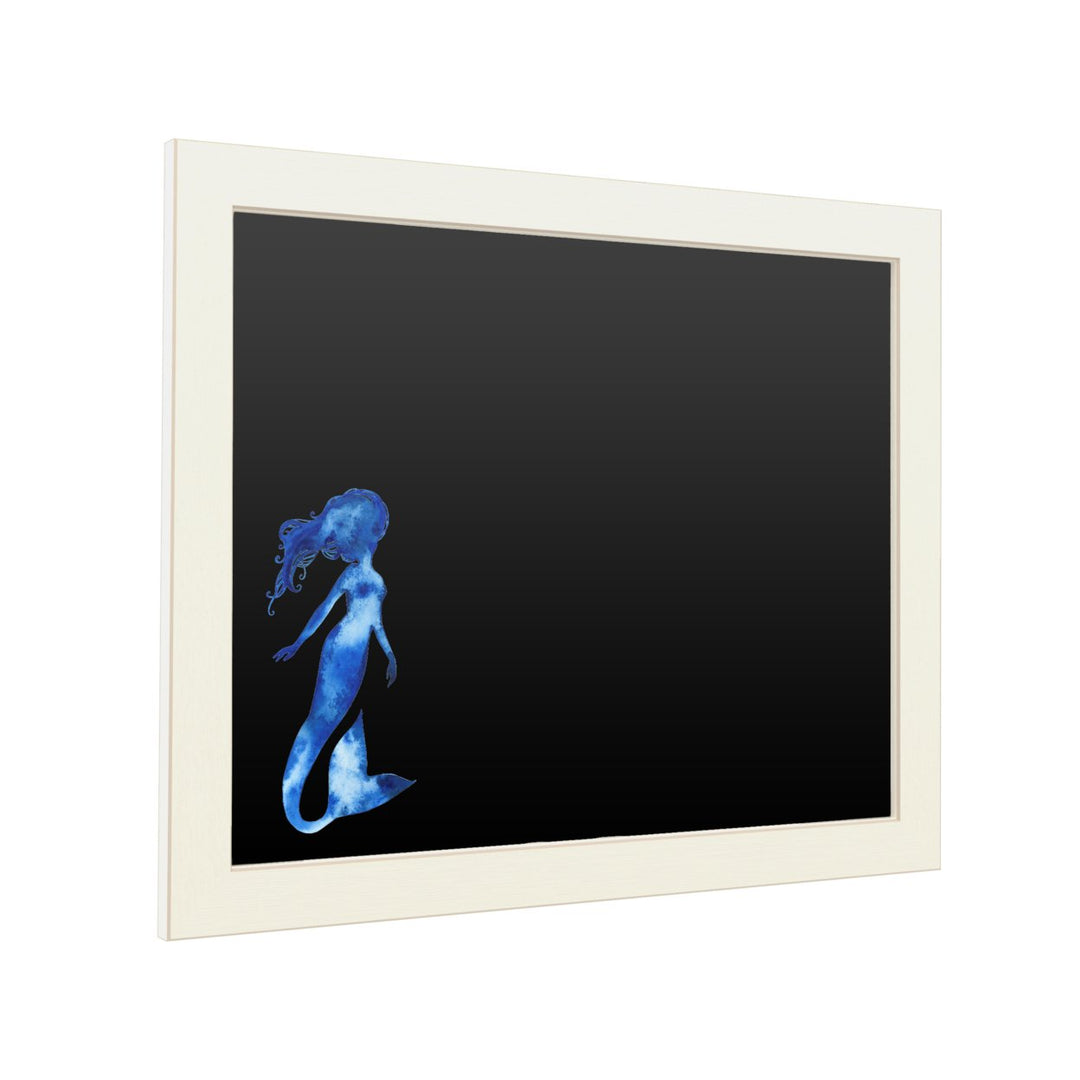 16 x 20 Chalk Board with Printed Artwork - Grace Popp Blue Sirena Ii White Board - Ready to Hang Chalkboard Image 2