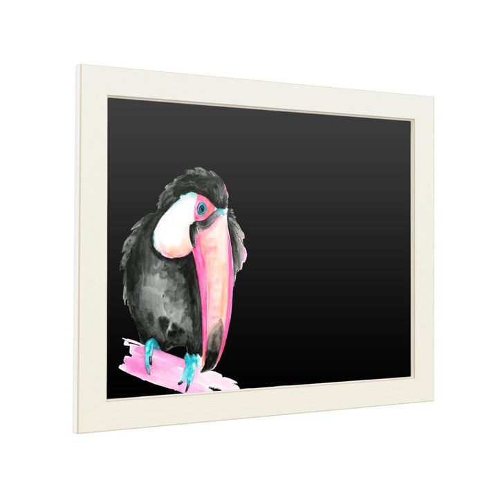 16 x 20 Chalk Board with Printed Artwork - Jennifer Paxton Parker Technicolor Toucan I White Board - Ready to Hang Image 2