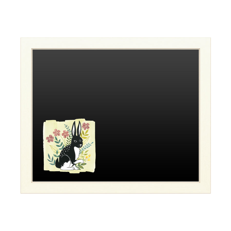 16 x 20 Chalk Board with Printed Artwork - Grace Popp Floral Forester IV White Board - Ready to Hang Chalkboard Image 1
