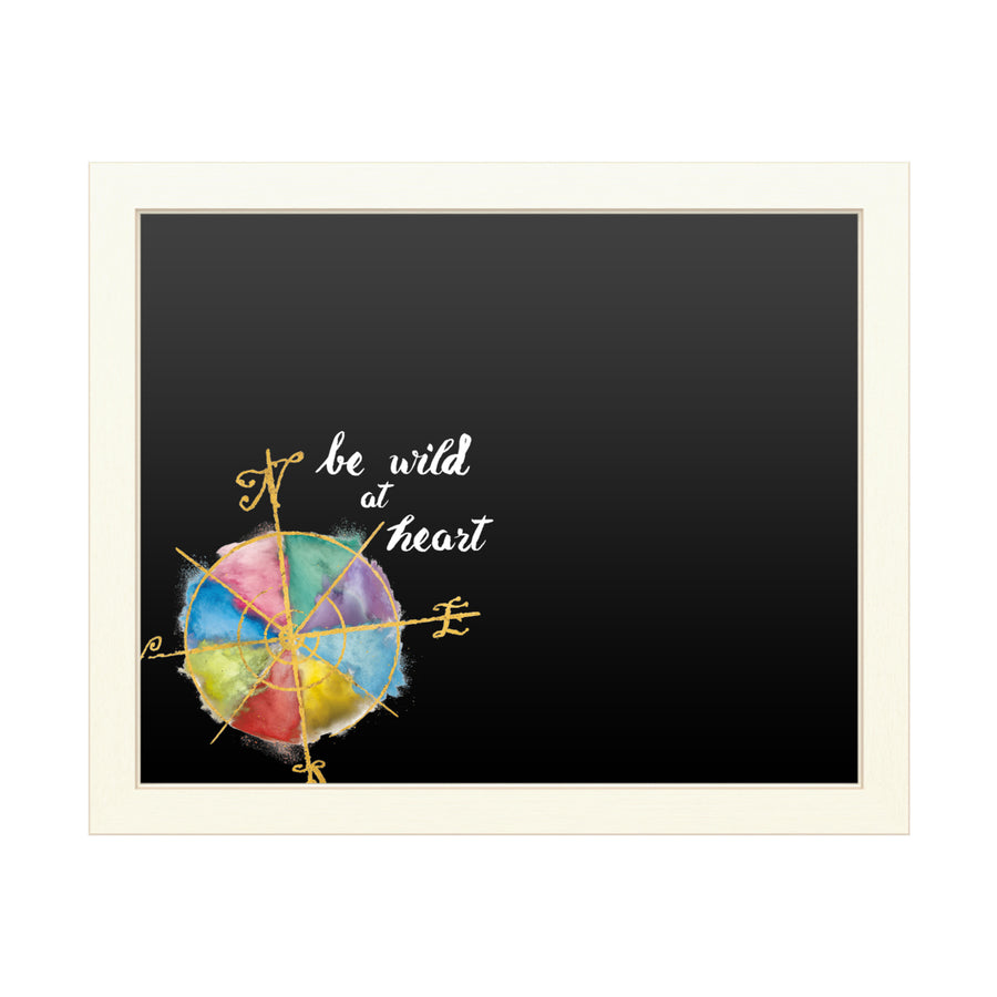 16 x 20 Chalk Board with Printed Artwork - Jess Aiken Colorful World III White Board - Ready to Hang Chalkboard Image 1