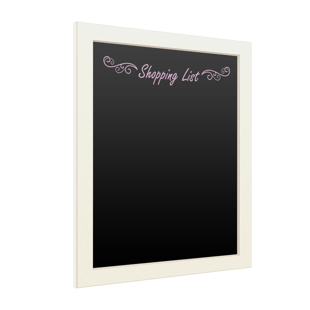 16 x 20 Chalk Board with Printed Artwork - Shopping List 2 White Board - Ready to Hang Chalkboard Image 2