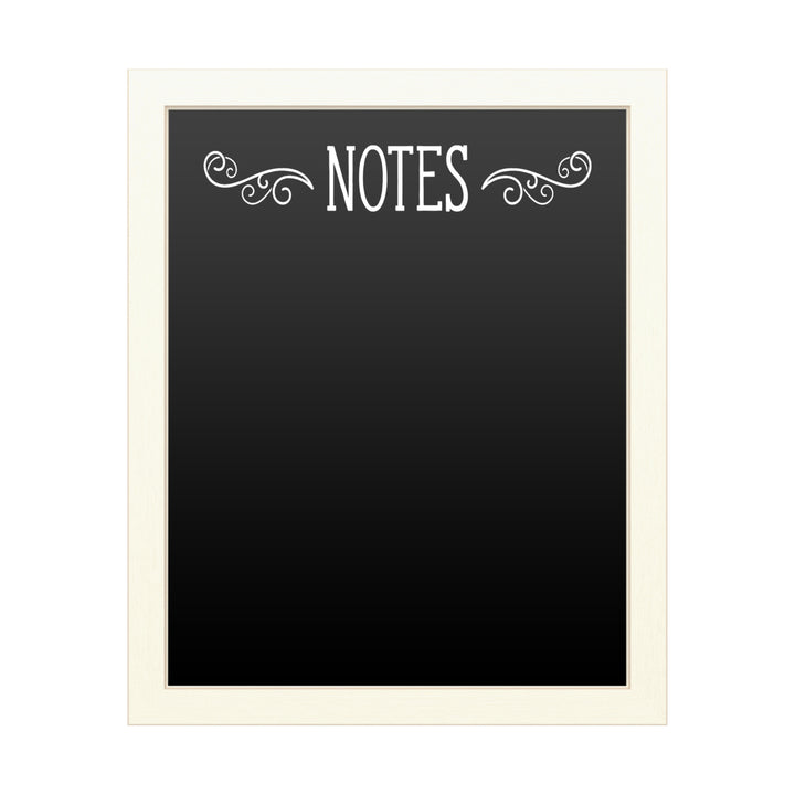 16 x 20 Chalk Board with Printed Artwork - Notes Serrif White Board - Ready to Hang Chalkboard Image 1