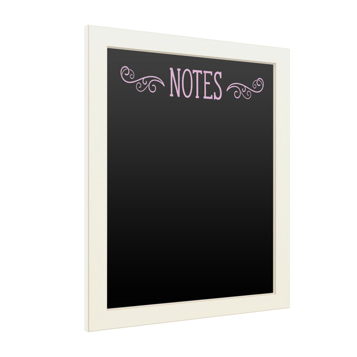16 x 20 Chalk Board with Printed Artwork - Notes Serrif 2 White Board - Ready to Hang Chalkboard Image 2