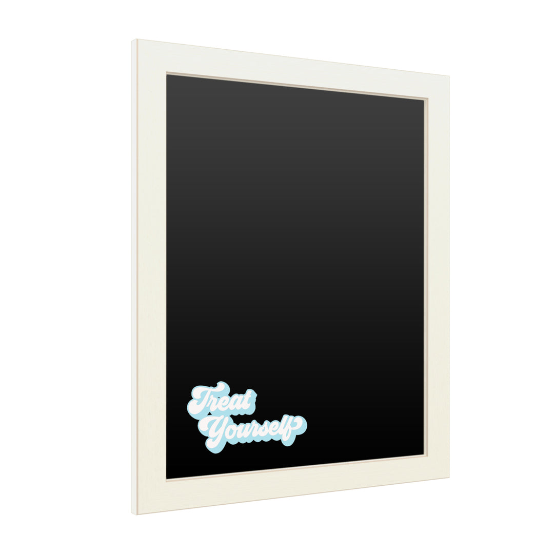 16 x 20 Chalk Board with Printed Artwork - Treat Yourself Light Blue White Board - Ready to Hang Chalkboard Image 2
