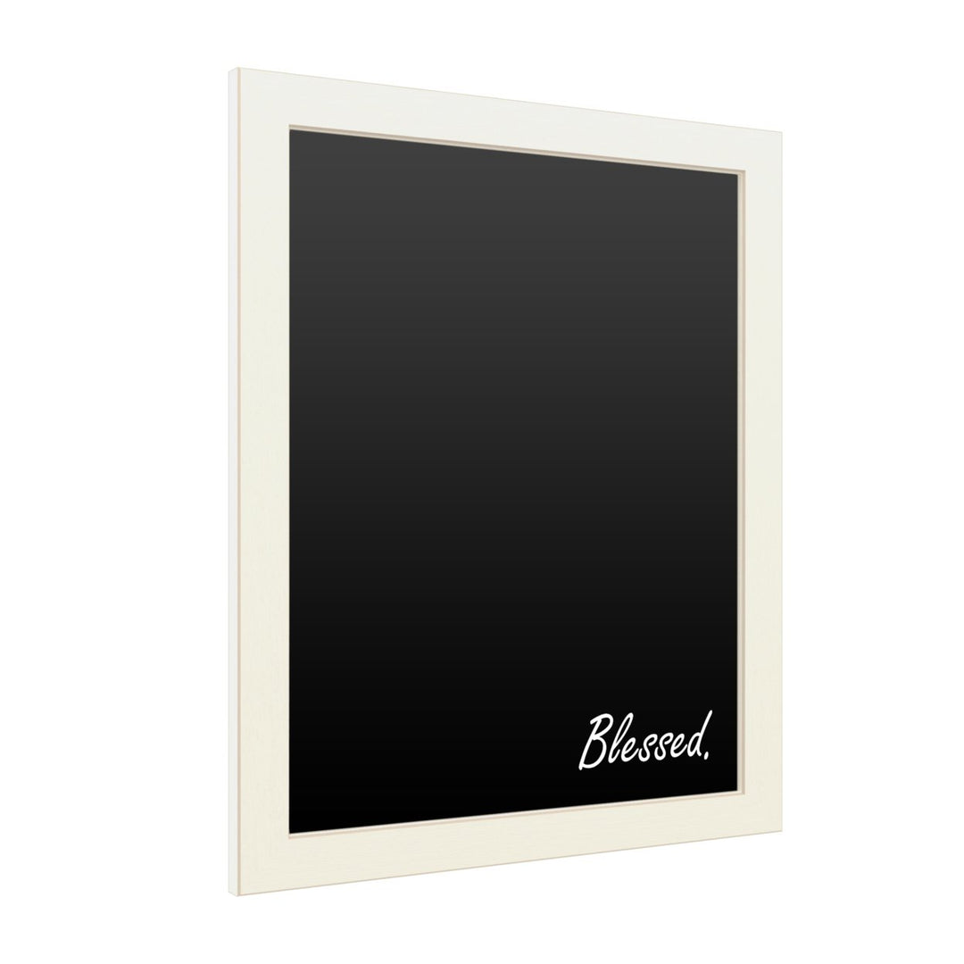 16 x 20 Chalk Board with Printed Artwork - Blessed Script White Board - Ready to Hang Chalkboard Image 2