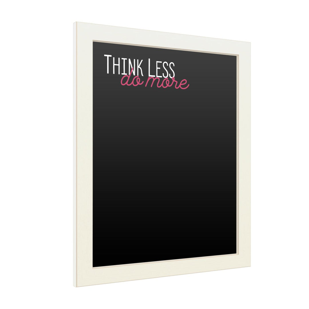 16 x 20 Chalk Board with Printed Artwork - Think Less Do More White Board - Ready to Hang Chalkboard Image 2