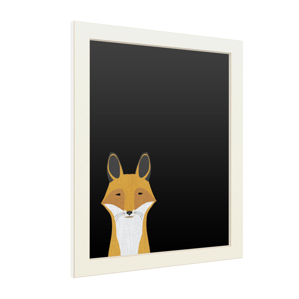 16 x 20 Chalk Board with Printed Artwork - Annie Bailey Art Foxy White Board - Ready to Hang Chalkboard Image 2