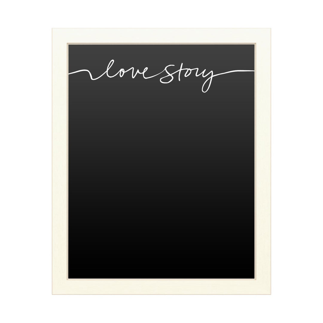 16 x 20 Chalk Board with Printed Artwork - Design Fabrikken Love Story Fabrikken White Board - Ready to Hang Chalkboard Image 1