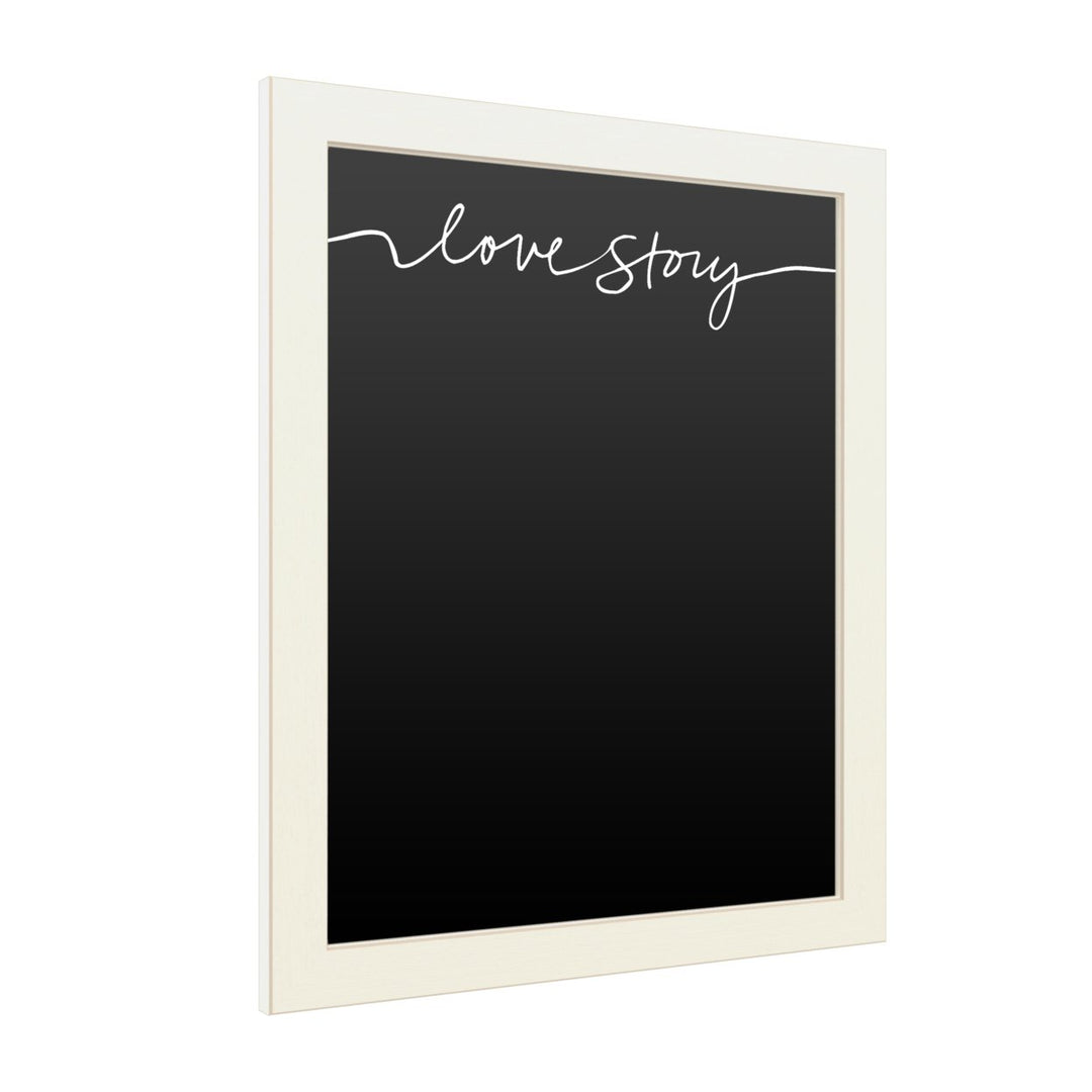 16 x 20 Chalk Board with Printed Artwork - Design Fabrikken Love Story Fabrikken White Board - Ready to Hang Chalkboard Image 2