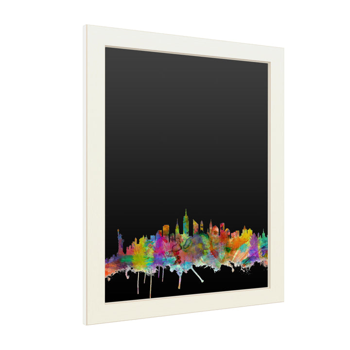 16 x 20 Chalk Board with Printed Artwork - Michael Tompsett  York City Skyline White Board - Ready to Hang Chalkboard Image 2
