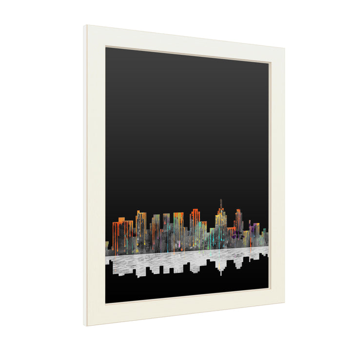 16 x 20 Chalk Board with Printed Artwork - Marlene Watson Philadelphia Pennsylvania Skyline White Board - Ready to Hang Image 2
