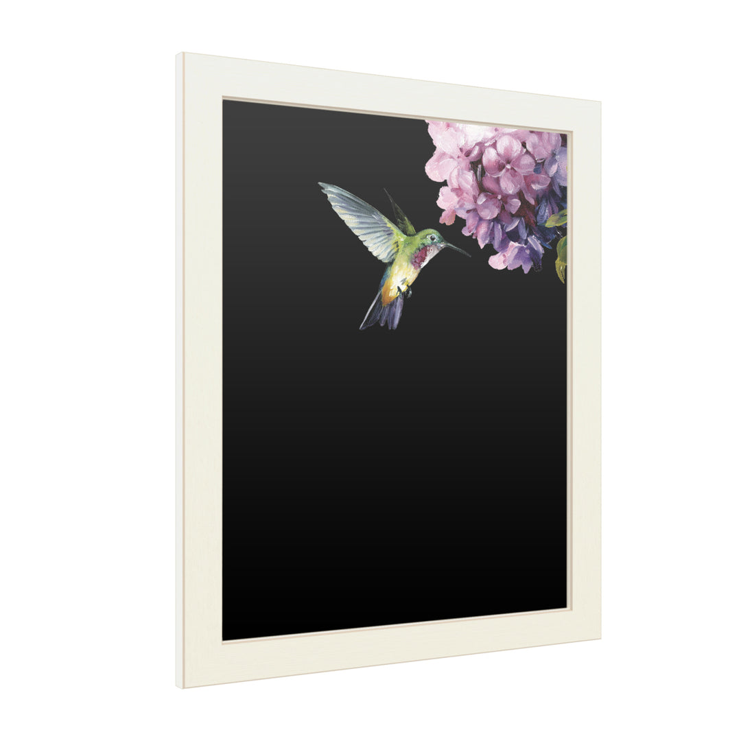 16 x 20 Chalk Board with Printed Artwork - Lisa Audit Spring Nectar Square II White Board - Ready to Hang Chalkboard Image 2