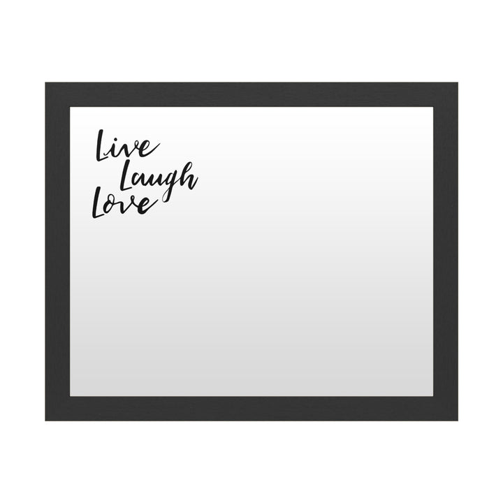 Dry Erase 16 x 20 Marker Board with Printed Artwork - Live Laugh Love White Board - Ready to Hang Image 1