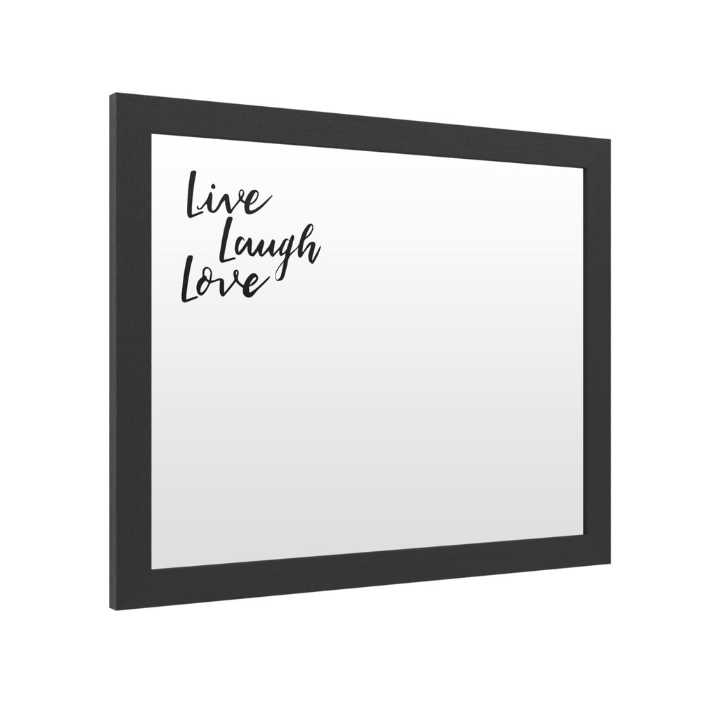 Dry Erase 16 x 20 Marker Board  with Printed Artwork - Live Laugh Love White Board - Ready to Hang Image 2