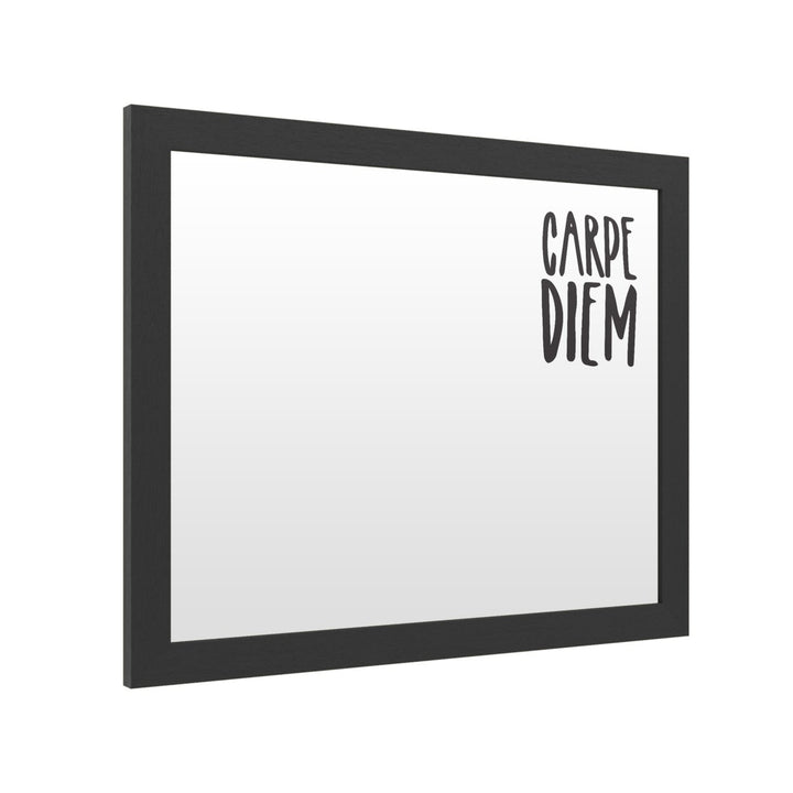 Dry Erase 16 x 20 Marker Board with Printed Artwork - Carpe Diem White Board - Ready to Hang Image 2