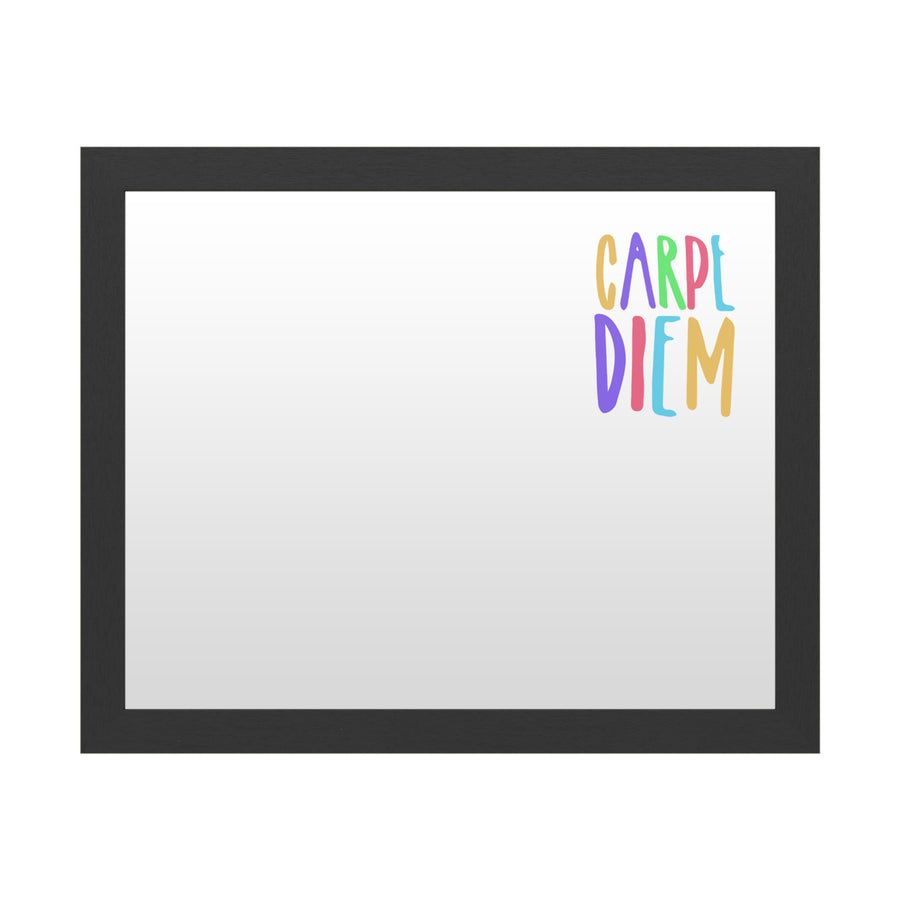 Dry Erase 16 x 20 Marker Board  with Printed Artwork - Carpe Diem Color White Board - Ready to Hang Image 1