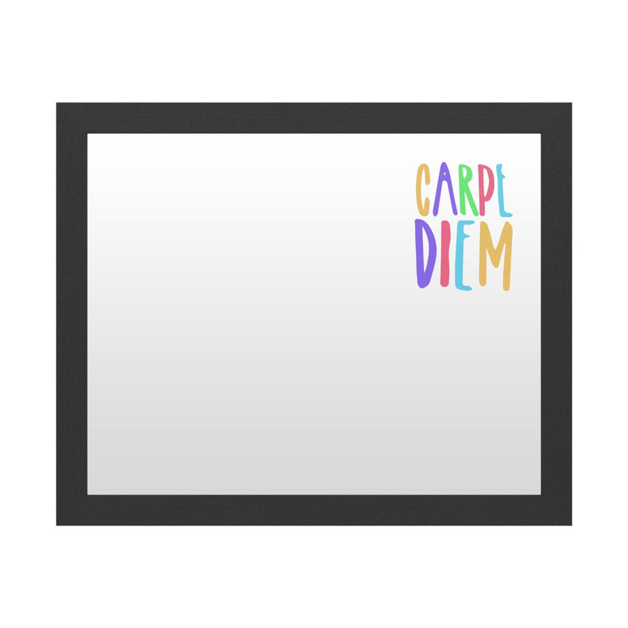 Dry Erase 16 x 20 Marker Board with Printed Artwork - Carpe Diem Color White Board - Ready to Hang Image 1