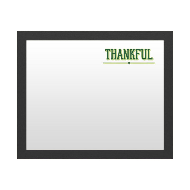 Dry Erase 16 x 20 Marker Board with Printed Artwork - Thankful Green White Board - Ready to Hang Image 1