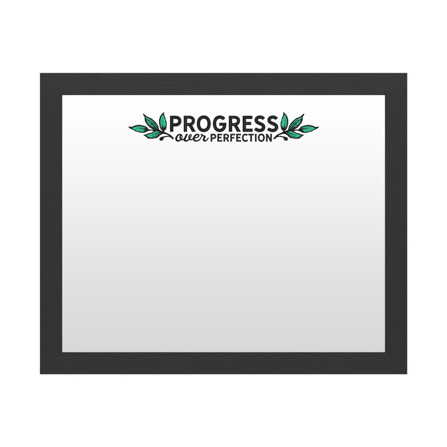 Dry Erase 16 x 20 Marker Board  with Printed Artwork - Progress Over Perfection White Board - Ready to Hang Image 1