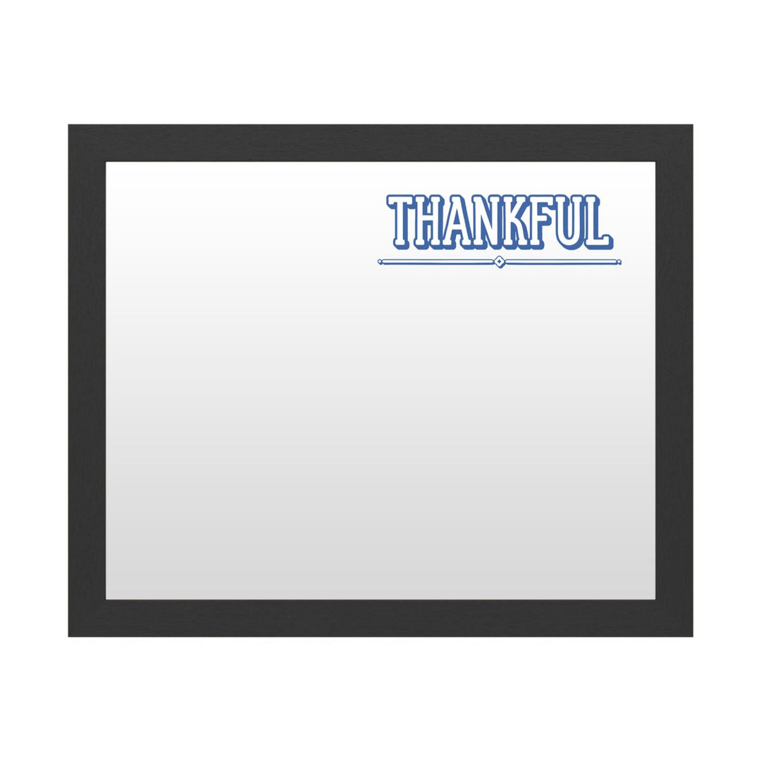 Dry Erase 16 x 20 Marker Board with Printed Artwork - Thankful Blue White Board - Ready to Hang Image 1