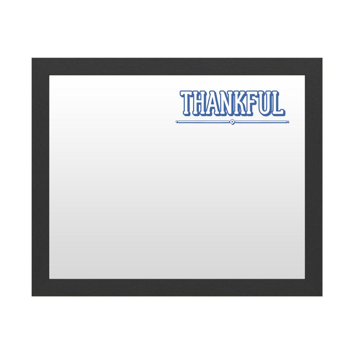 Dry Erase 16 x 20 Marker Board with Printed Artwork - Thankful Blue White Board - Ready to Hang Image 1