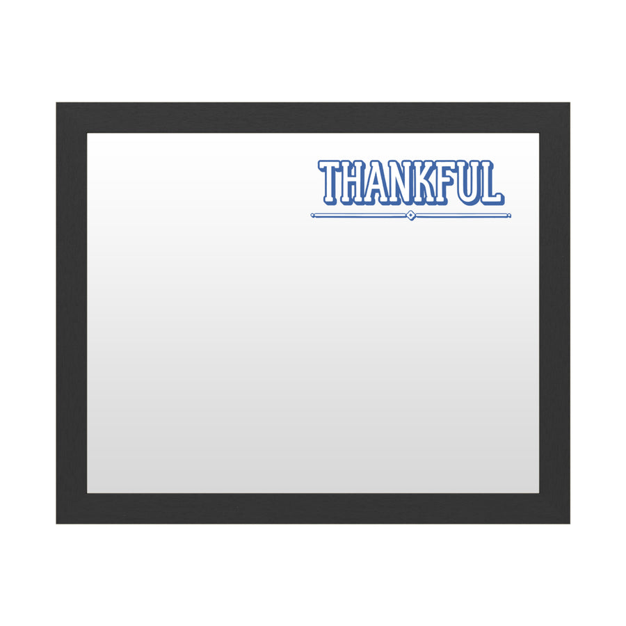Dry Erase 16 x 20 Marker Board  with Printed Artwork - Thankful Blue White Board - Ready to Hang Image 1