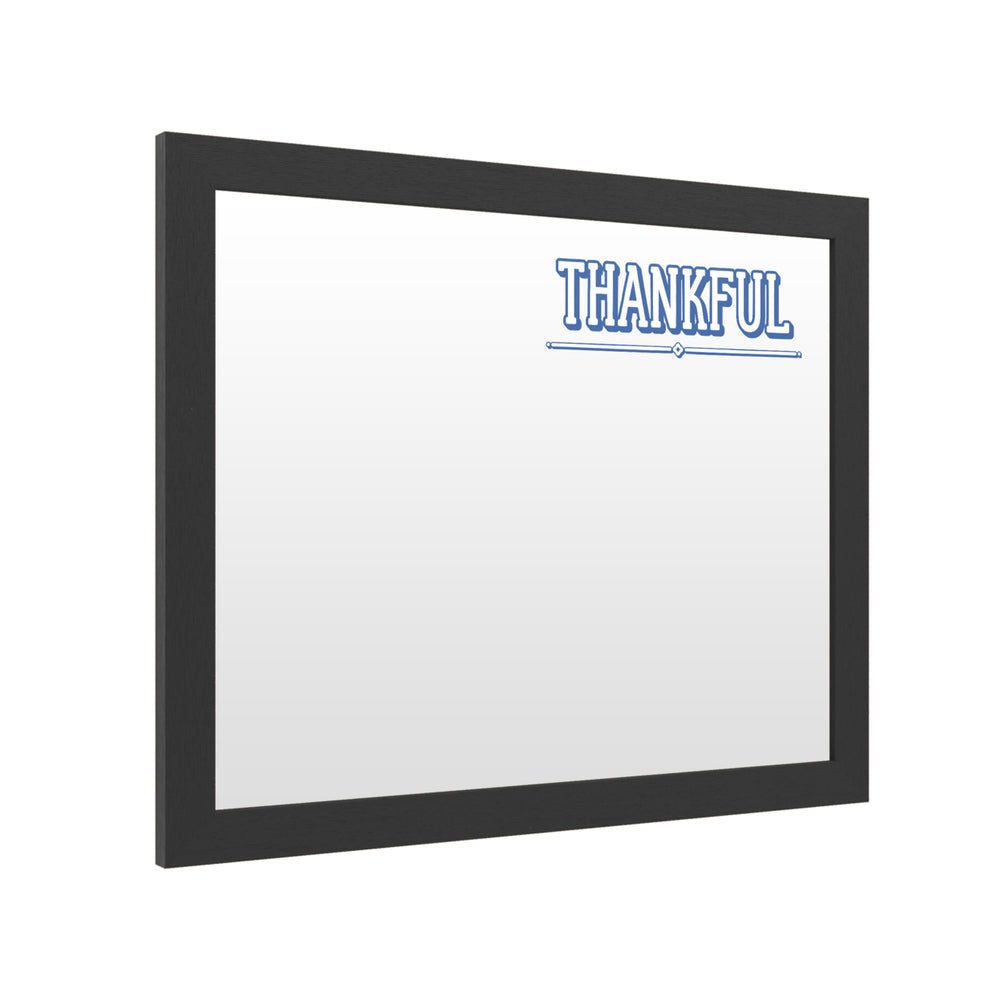 Dry Erase 16 x 20 Marker Board  with Printed Artwork - Thankful Blue White Board - Ready to Hang Image 2