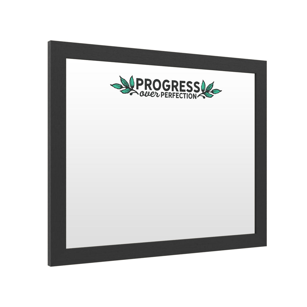 Dry Erase 16 x 20 Marker Board  with Printed Artwork - Progress Over Perfection White Board - Ready to Hang Image 2